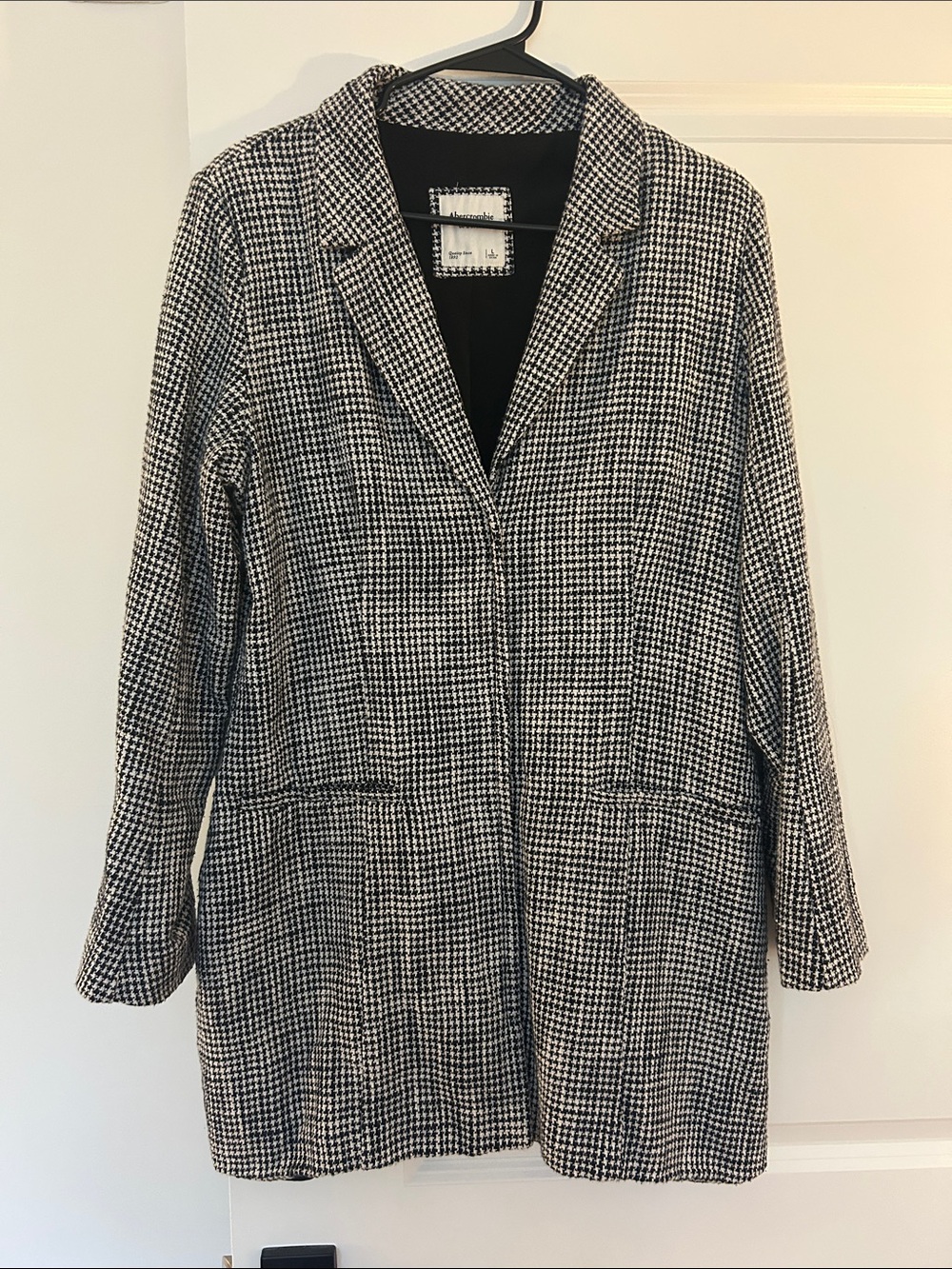 Abercrombie & Fitch Black and White Houndstooth Blazer dress